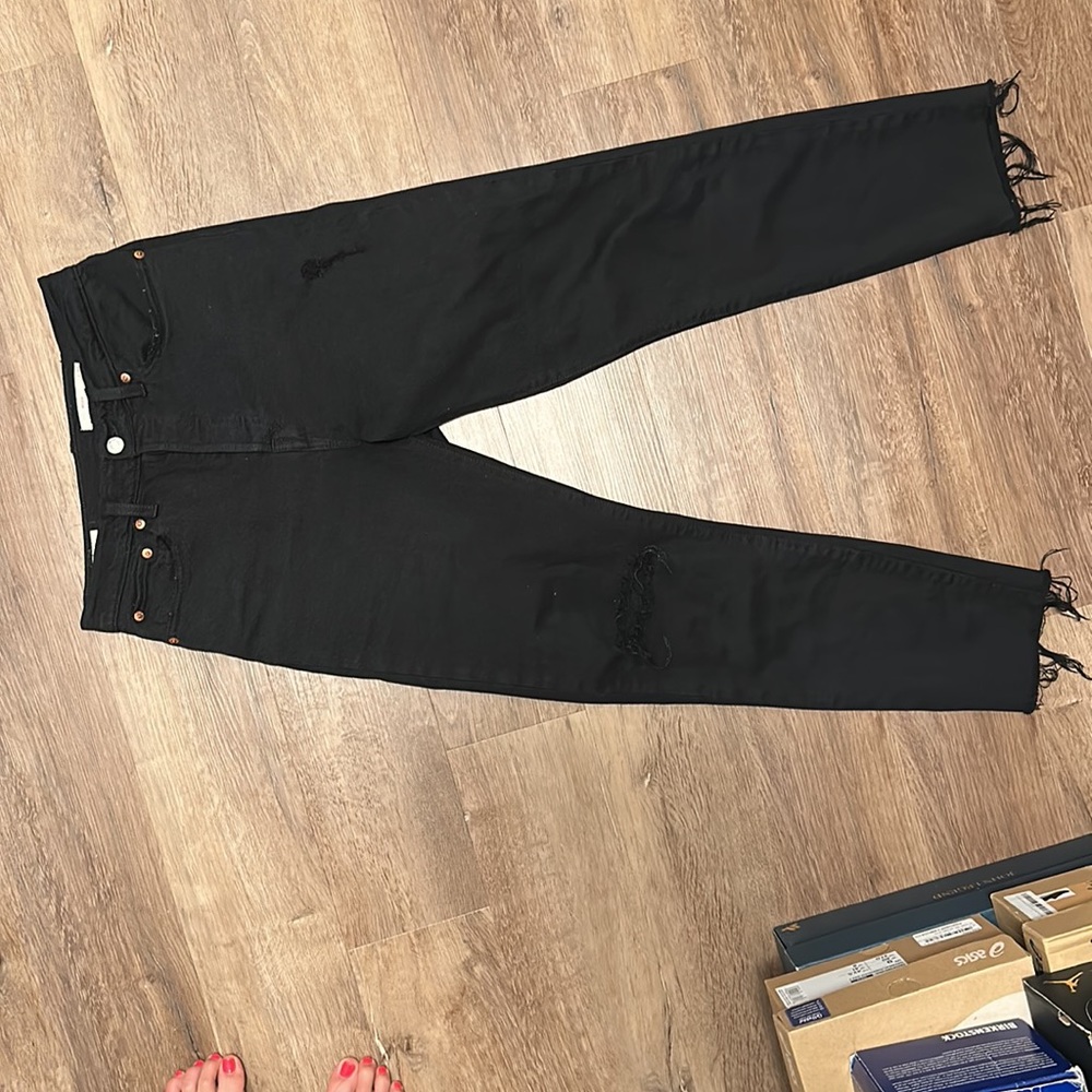 Levi’s Black Ripped Wedgie Jeans